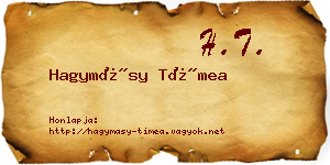 Hagymásy Tímea névjegykártya