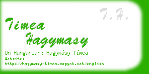 timea hagymasy business card