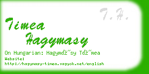 timea hagymasy business card